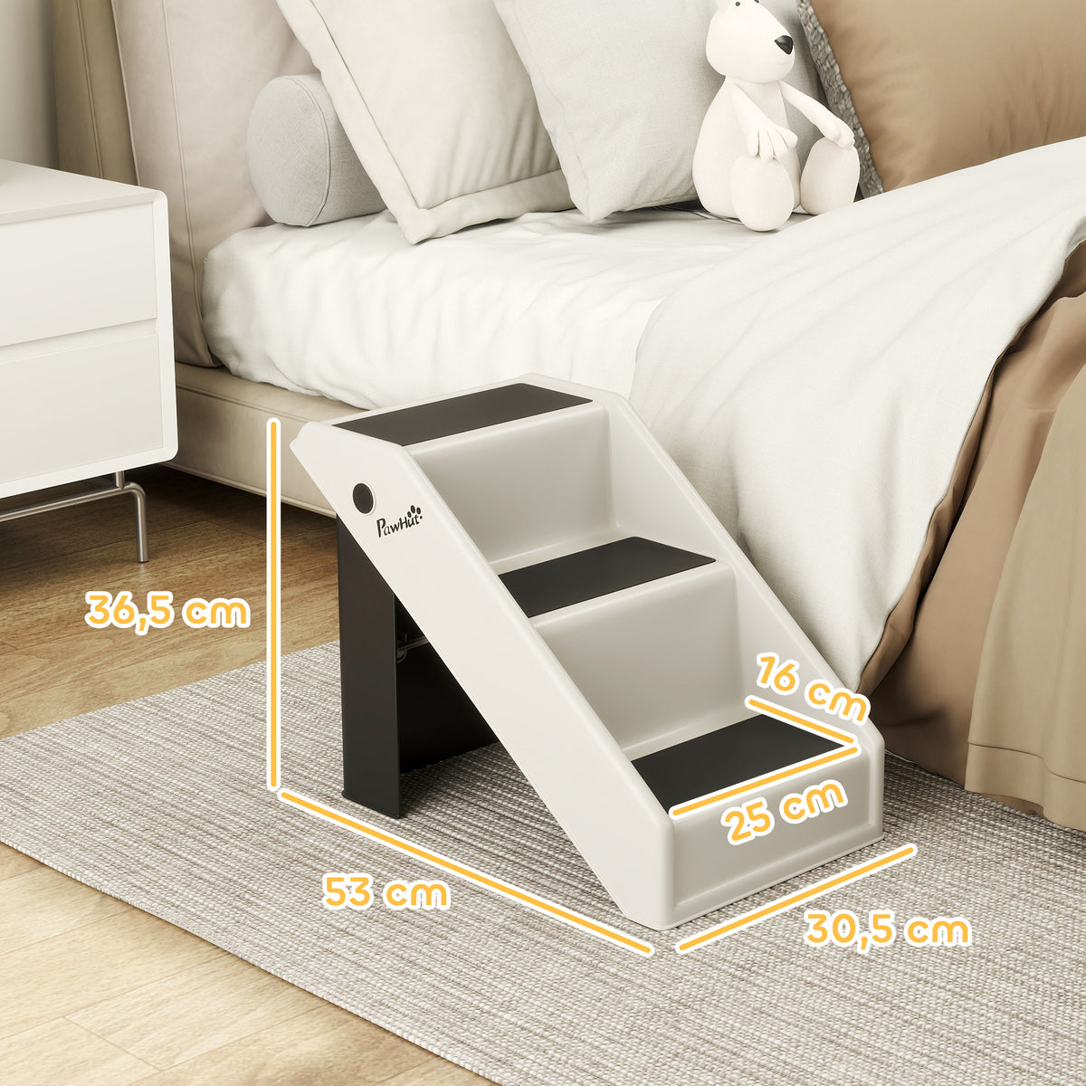 Escalera plegable de 3 peldaños para perros y gatos