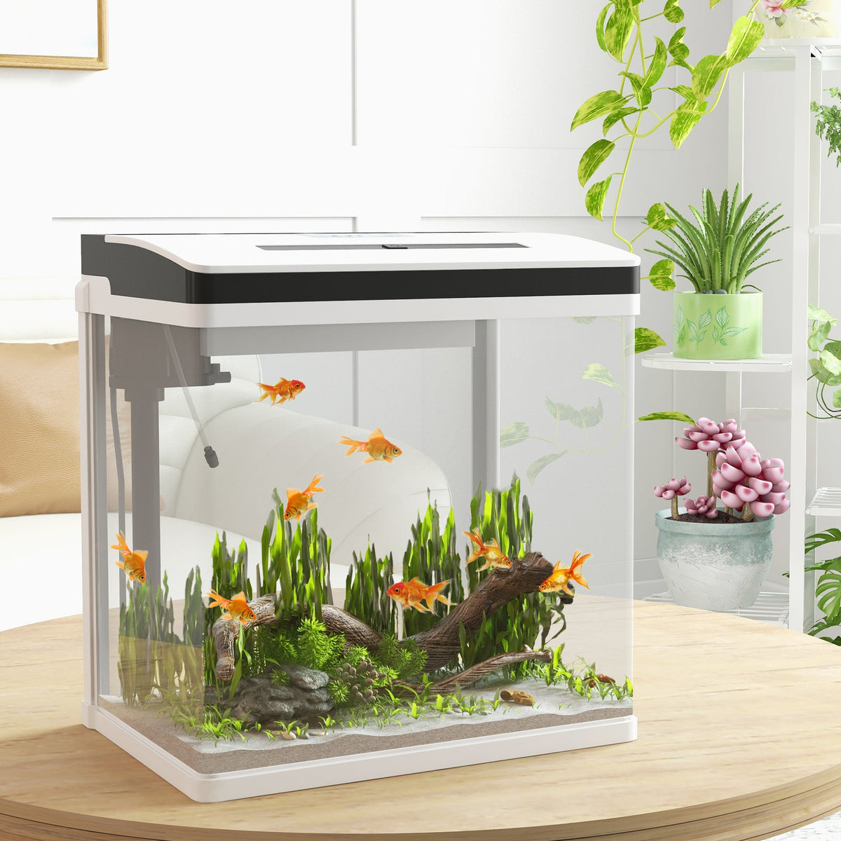 Acuario de vidrio de 28 litros
